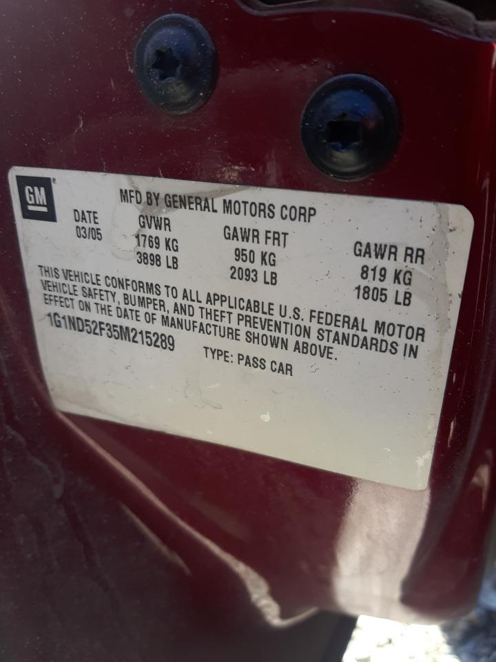 2005 Chevrolet Classic VIN: 1G1ND52F35M215289 Lot: 59357034