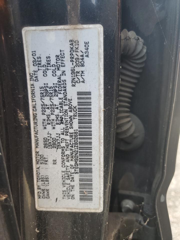 2001 Toyota Tacoma Double Cab Prerunner VIN: 5TEGM92N21Z802681 Lot: 68660264