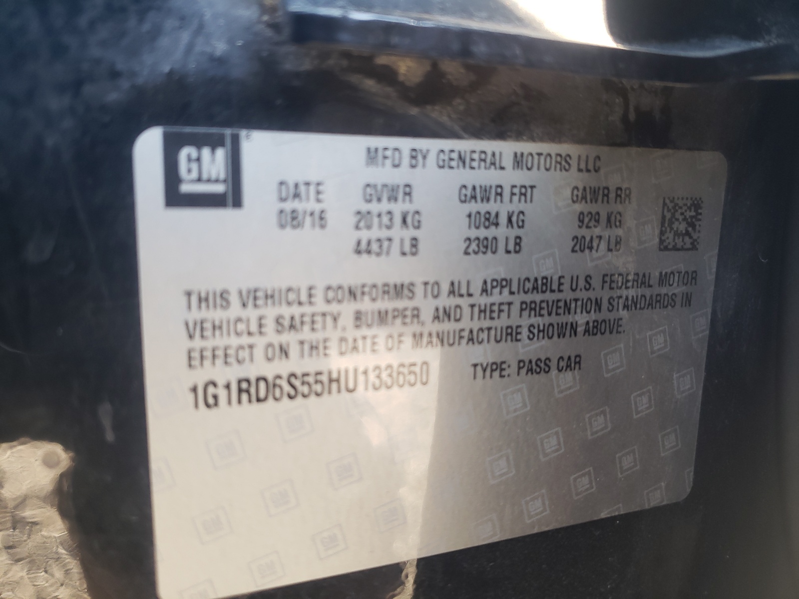 1G1RD6S55HU133650 2017 Chevrolet Volt Premier