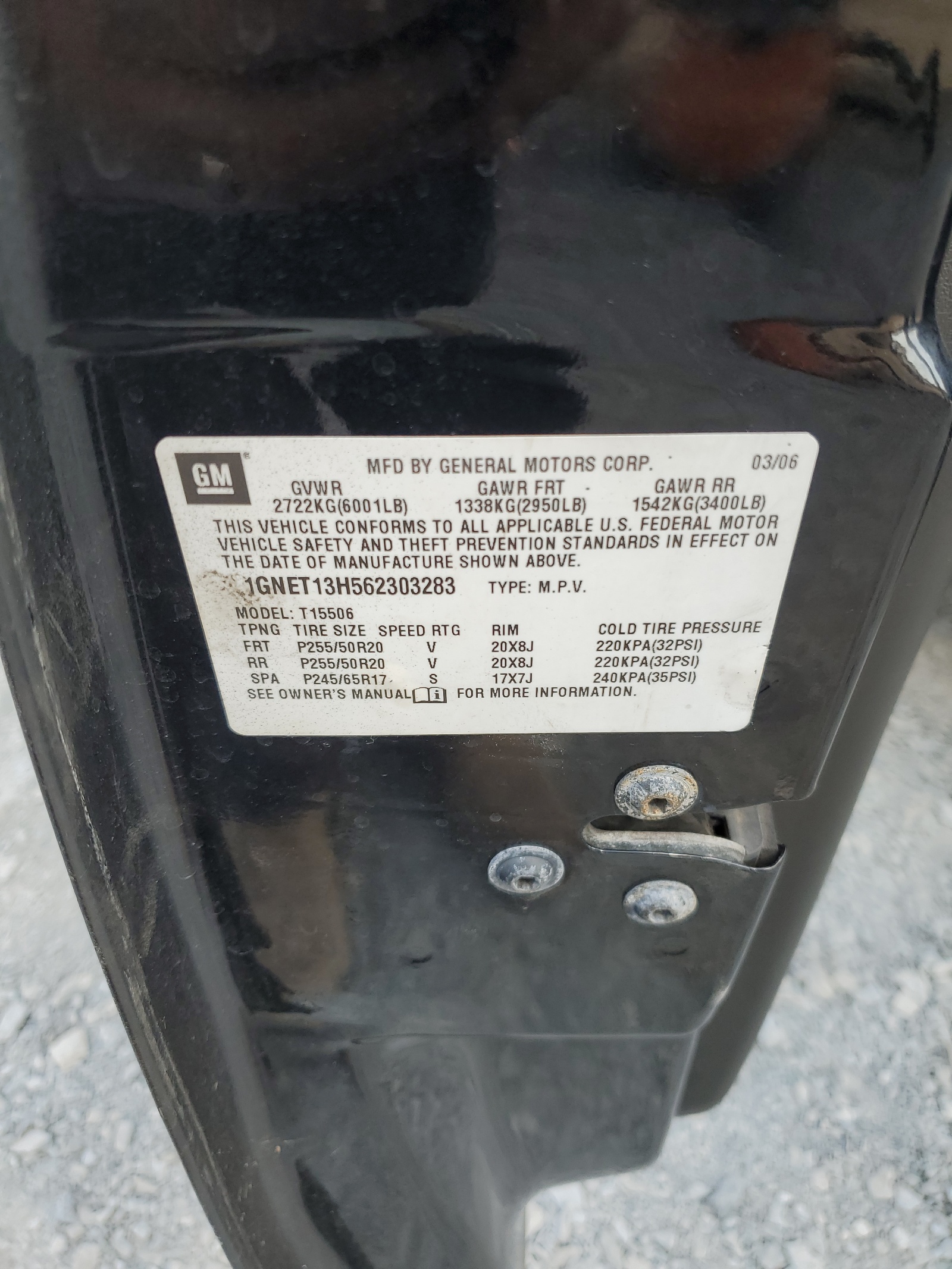 1GNET13H562303283 2006 Chevrolet Trailblazer Ss