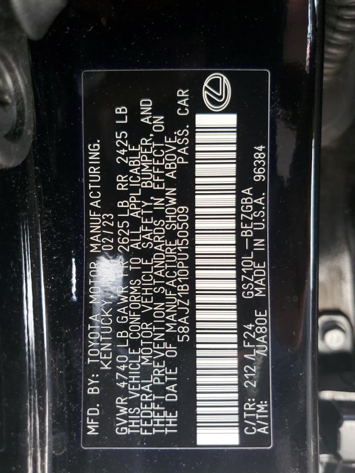 58AJZ1B10PU150509 2023 LEXUS ES - Image 12