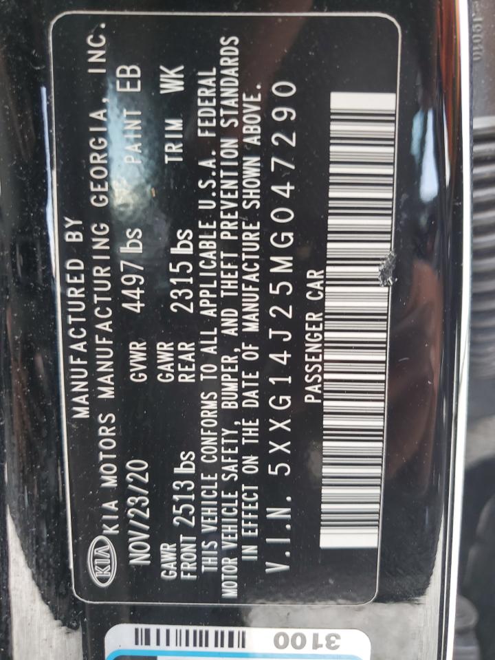 2021 Kia K5 Lxs VIN: 5XXG14J25MG047290 Lot: 66197254