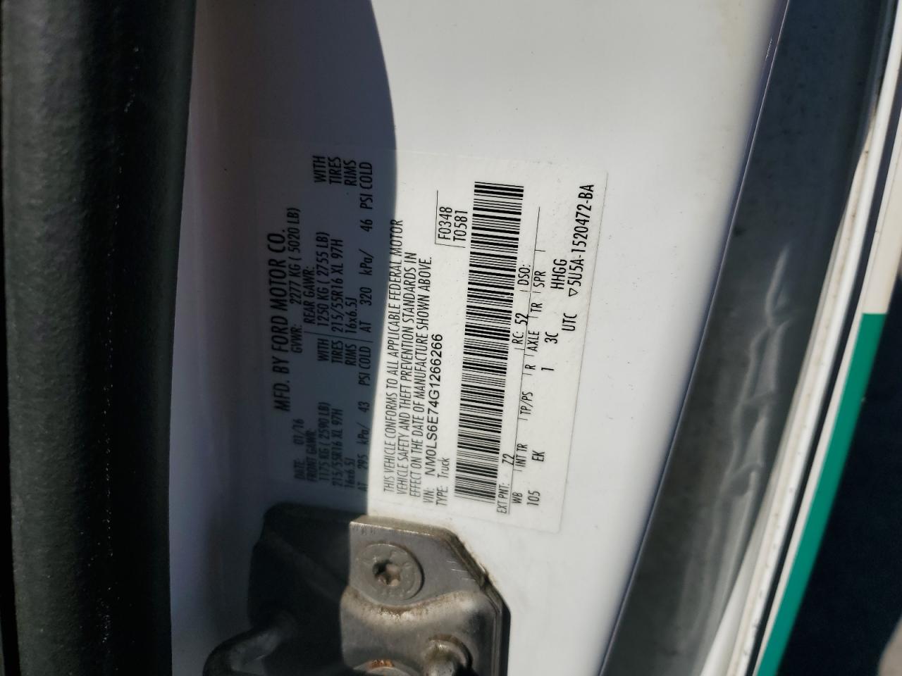 NM0LS6E74G1266266 2016 Ford Transit Connect Xl