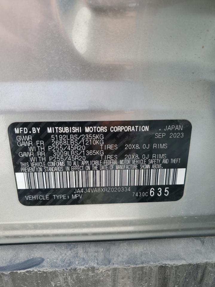 JA4J4VA8XRZ020334 2024 Mitsubishi Outlander Se