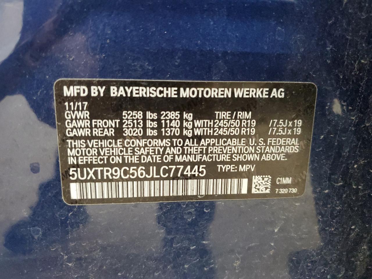 5UXTR9C56JLC77445 2018 BMW X3 - Image 14