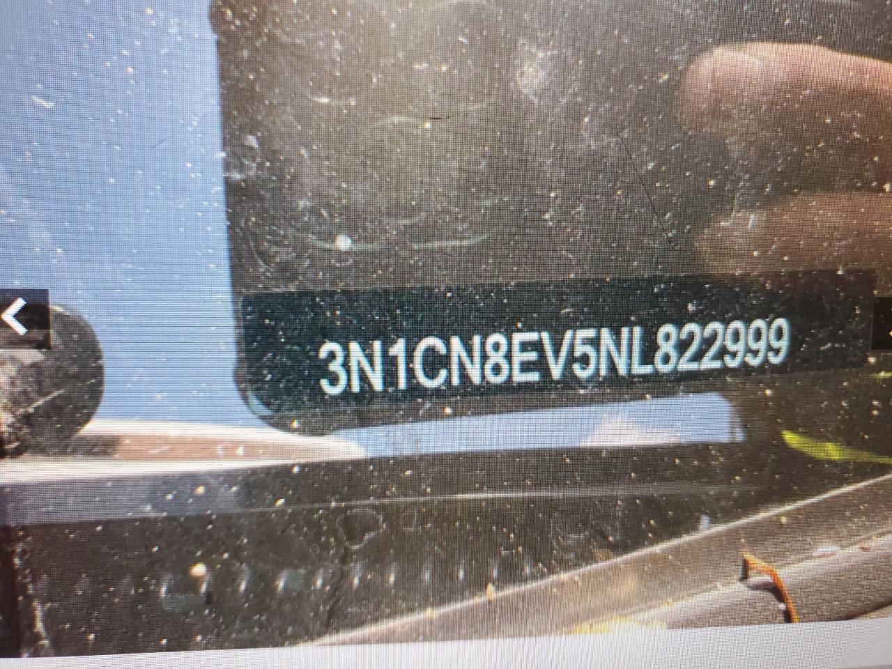 2022 Nissan Versa Sv VIN: 3N1CN8EV5NL822999 Lot: 62491504