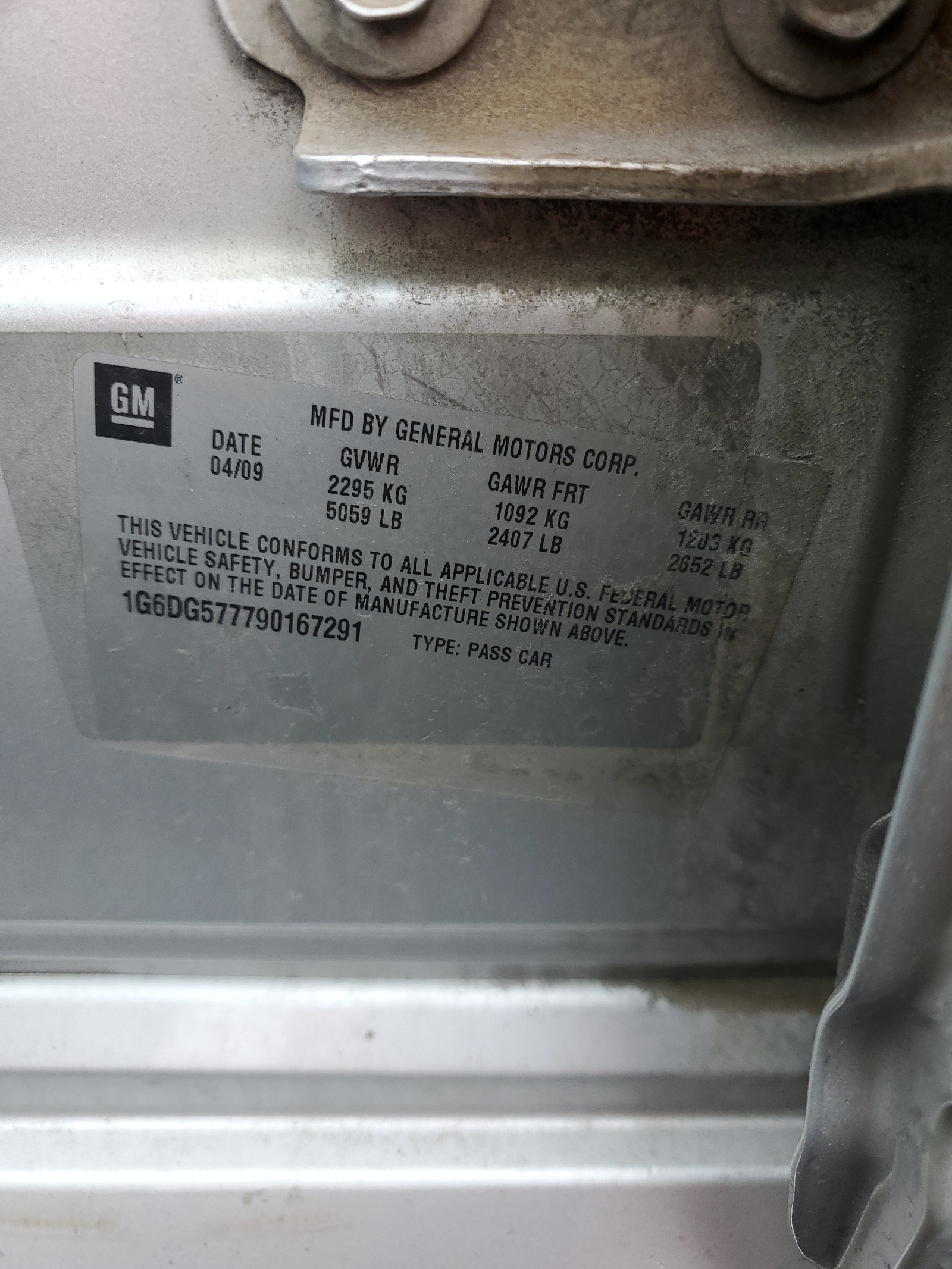 1G6DG577790167291 2009 Cadillac Cts