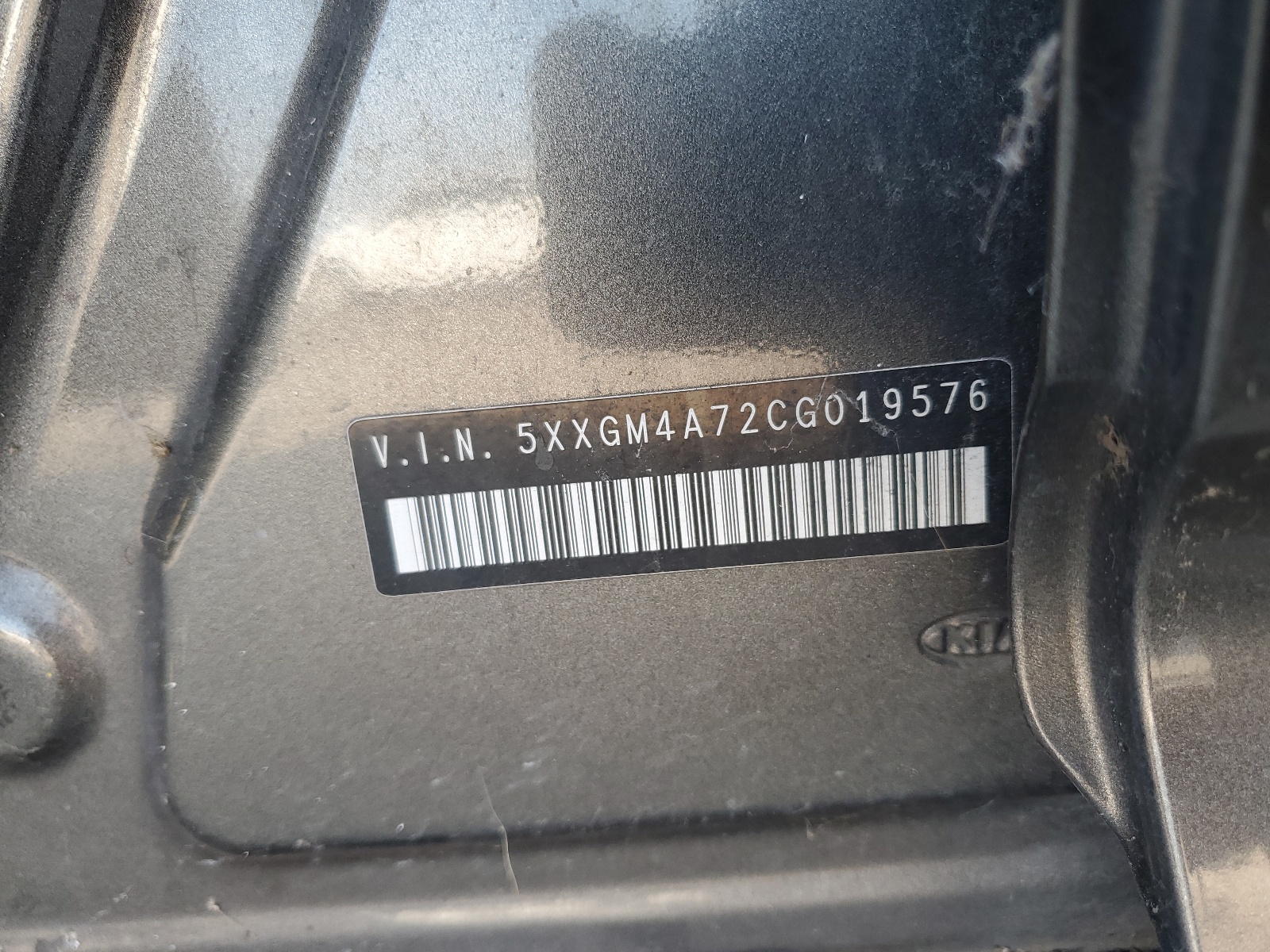 2012 Kia Optima Lx vin: 5XXGM4A72CG019576