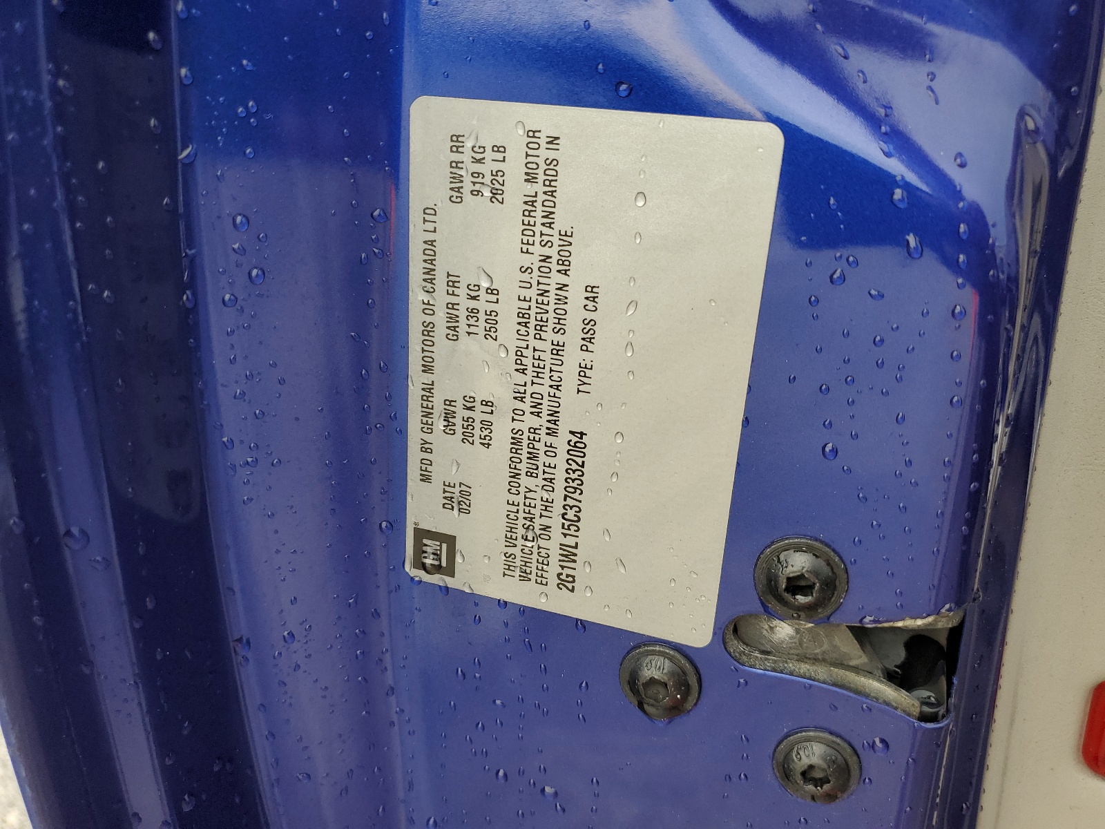 2G1WL15C379332064 2007 Chevrolet Monte Carlo Ss