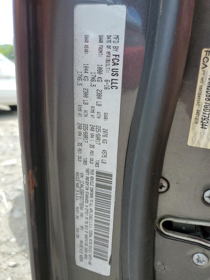 2016 Jeep Compass Sport VIN: 1C4NJDBB7GD779344 Lot: 68223784