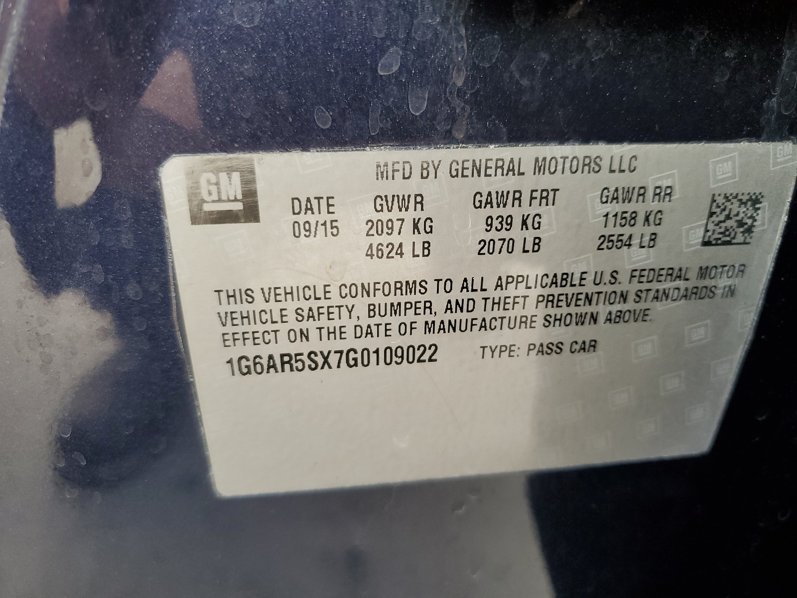 1G6AR5SX7G0109022 2016 Cadillac Cts Luxury Collection