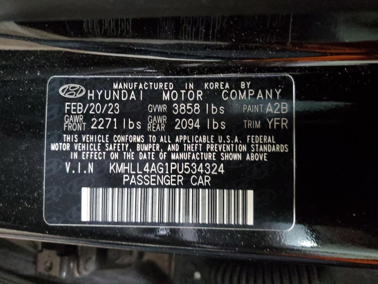 2023 Hyundai Elantra Se VIN: KMHLL4AG1PU534324 Lot: 66405634