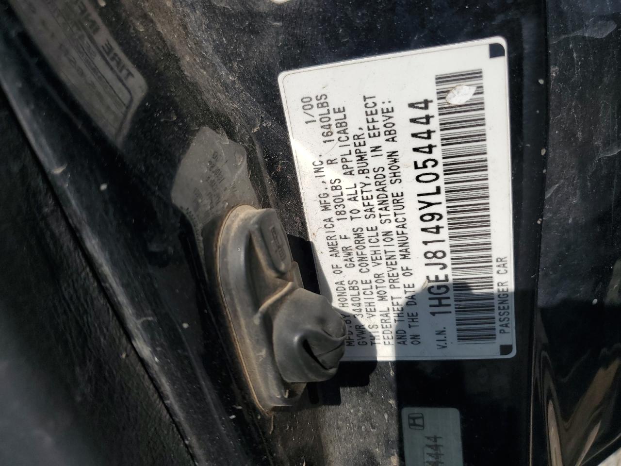 1HGEJ8149YL054444 2000 Honda Civic Ex