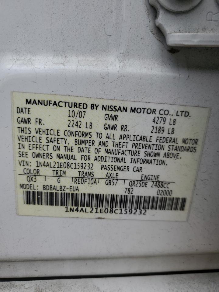 1N4AL21E08C159232 2008 Nissan Altima 2.5