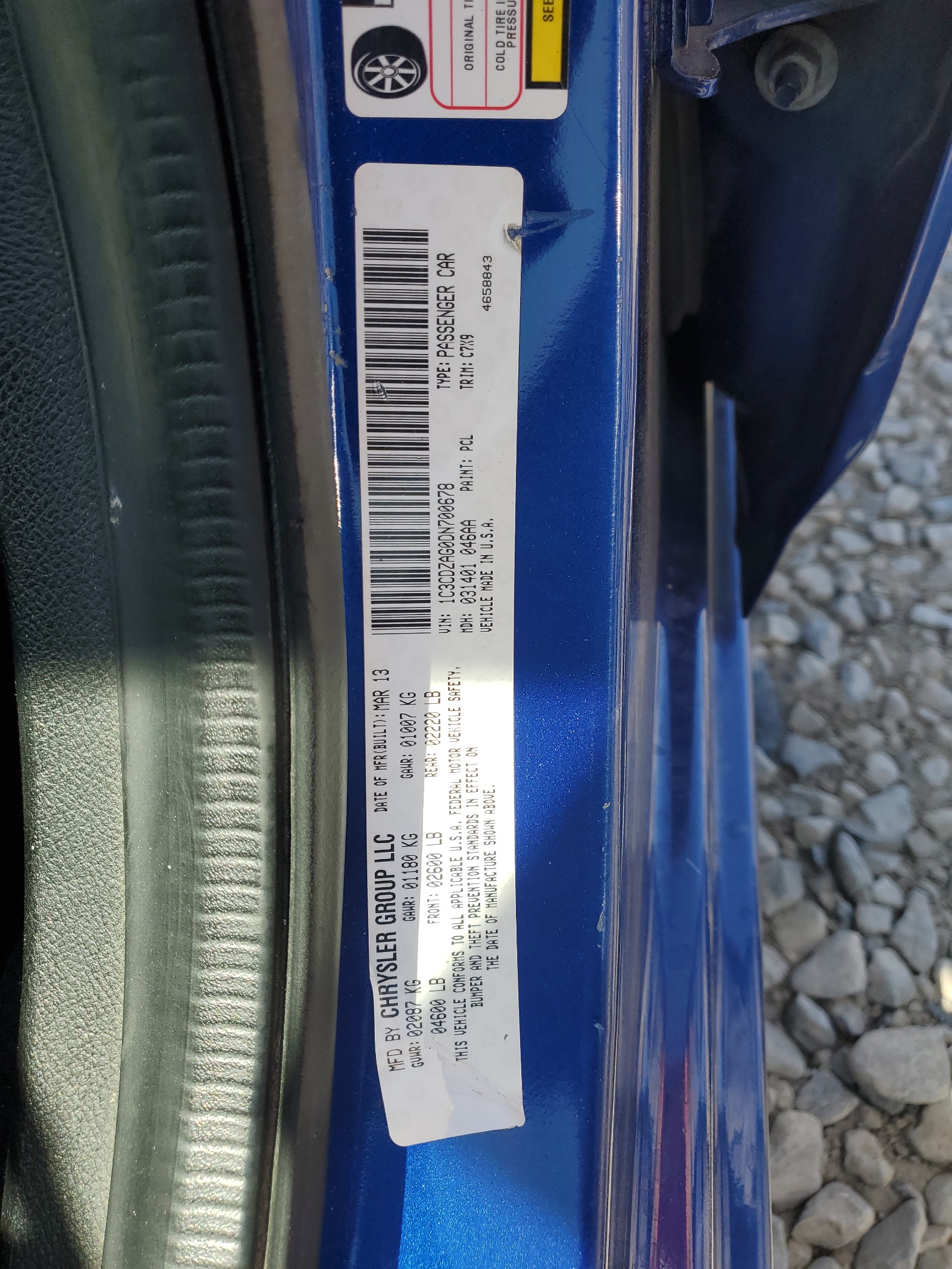 1C3CDZAG0DN700678 2013 Dodge Avenger Se