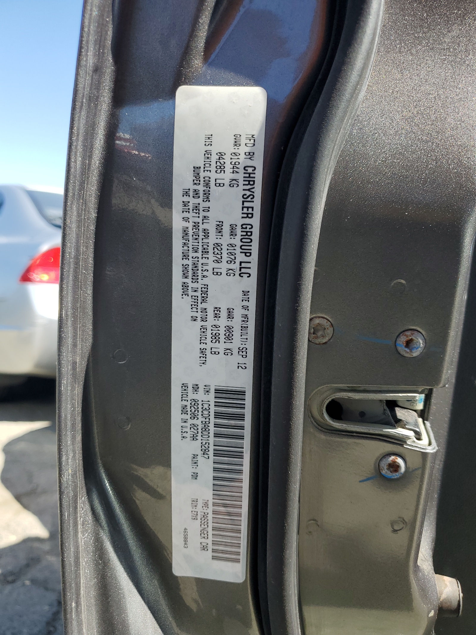 1C3CDFBA8DD152847 2013 Dodge Dart Sxt