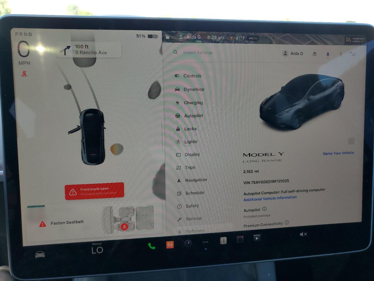 7SAYGDED1RF121025 2024 Tesla Model Y