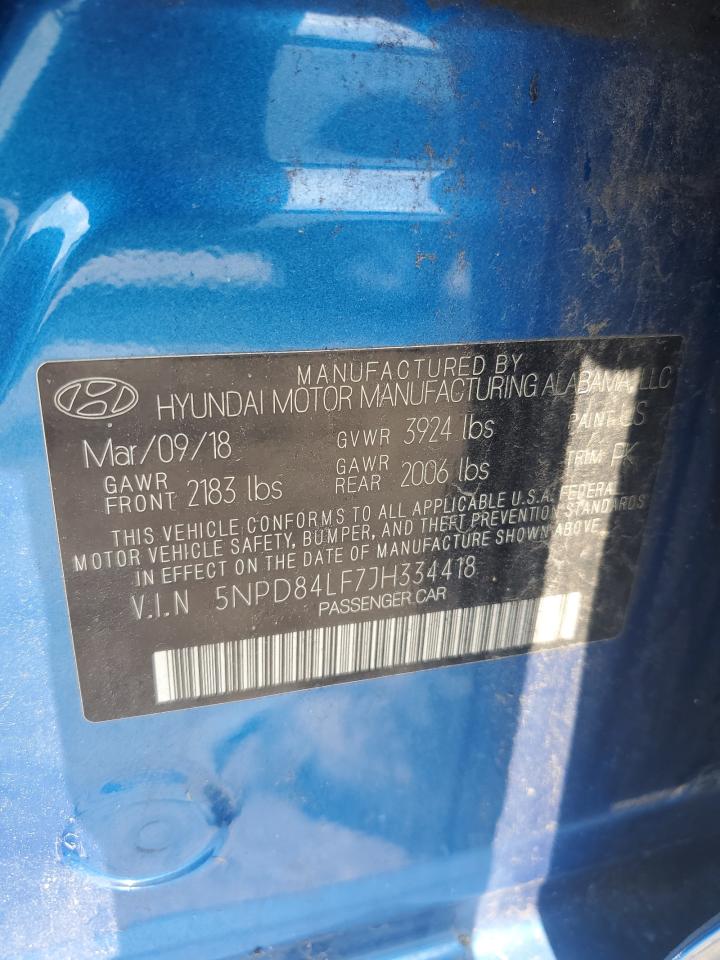 2018 Hyundai Elantra Sel VIN: 5NPD84LF7JH334418 Lot: 66872364