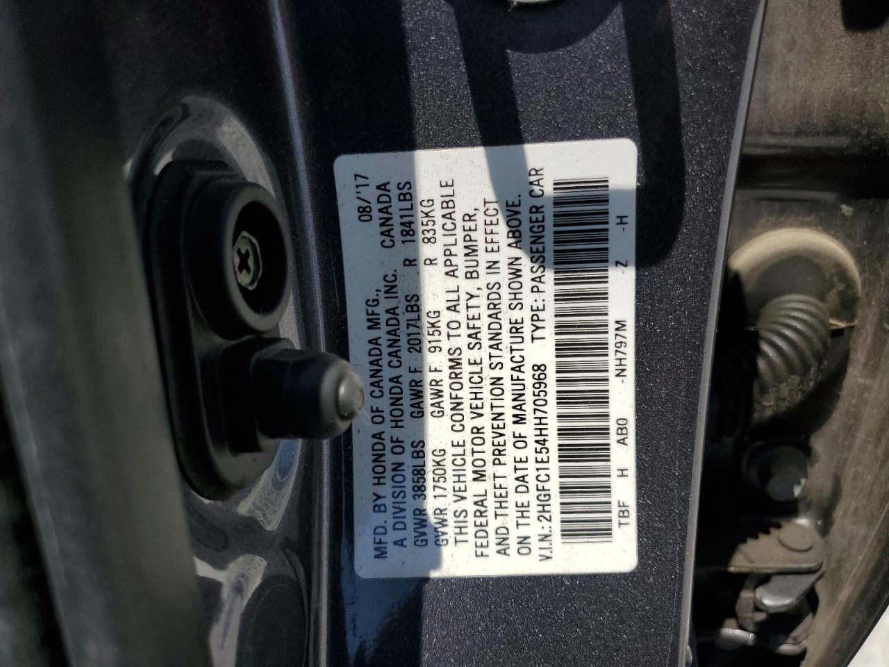 2HGFC1E54HH705968 2017 HONDA CIVIC - Image 13