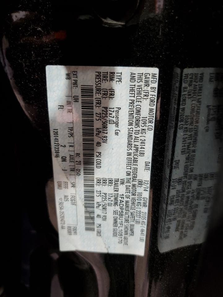 2015 Ford C-Max Sel VIN: 1FADP5BU1FL105170 Lot: 66775434