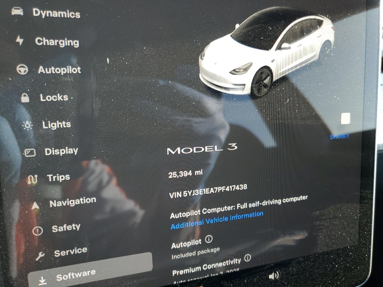 5YJ3E1EA7PF417438 2023 Tesla Model 3