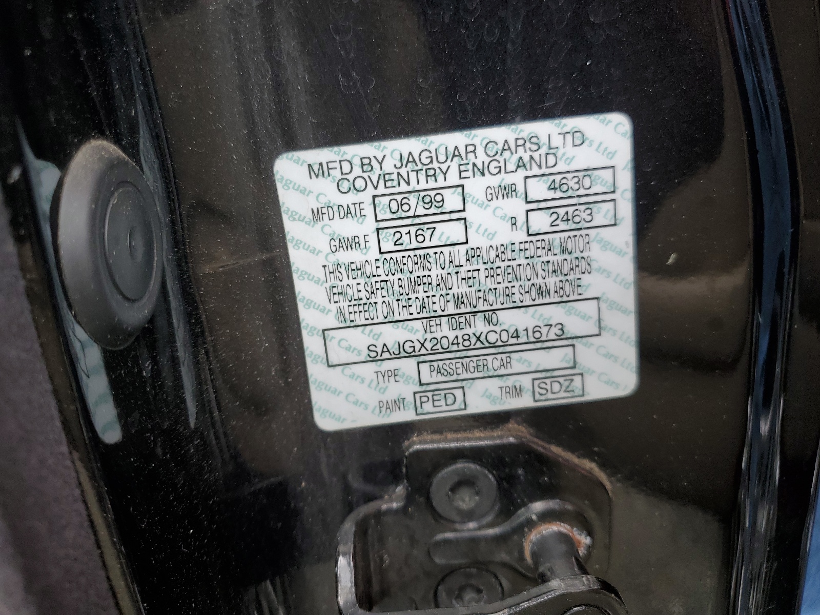 SAJGX2048XC041673 1999 Jaguar Xk8