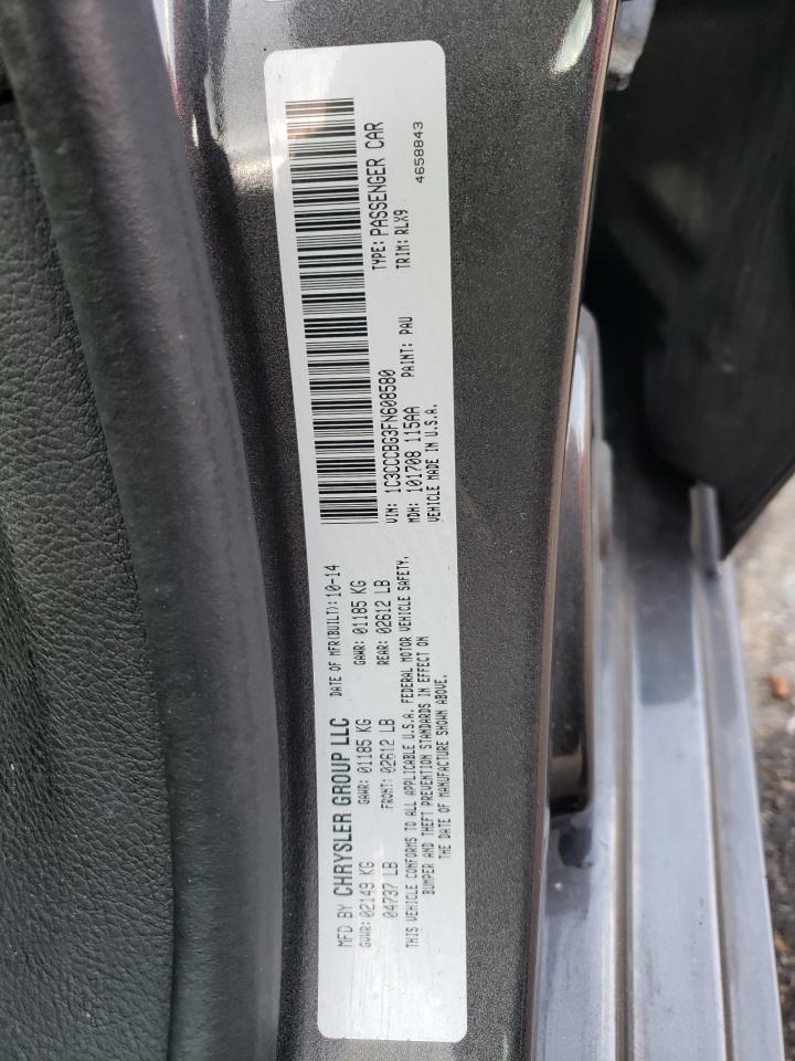 2015 Chrysler 200 S VIN: 1C3CCCBG3FN608580 Lot: 65168854