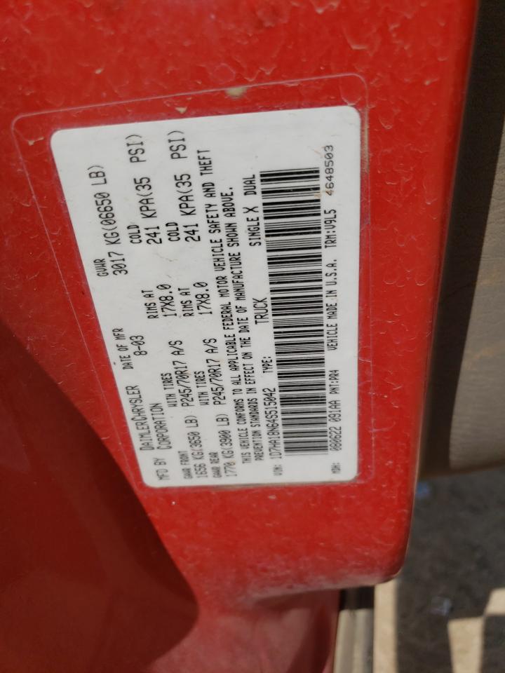 2004 Dodge Ram 1500 St VIN: 1D7HA18N64S515042 Lot: 65816194