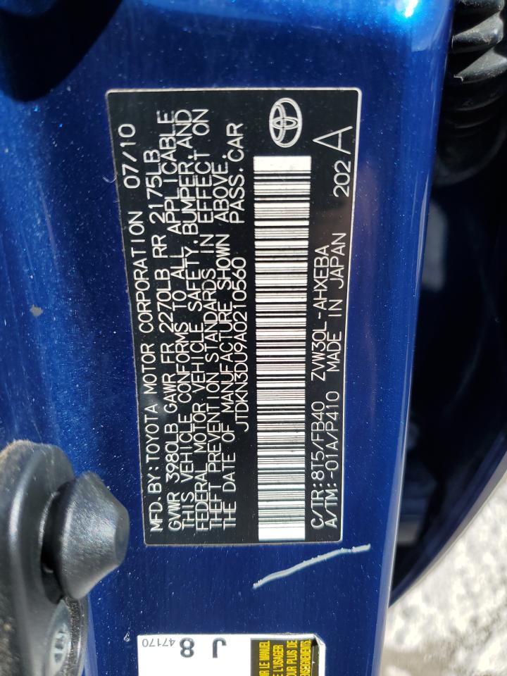 JTDKN3DU9A0210560 2010 Toyota Prius