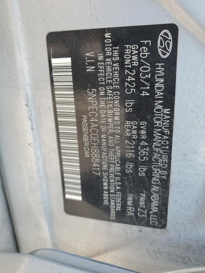 5NPEC4AC0EH888417 2014 Hyundai Sonata Se