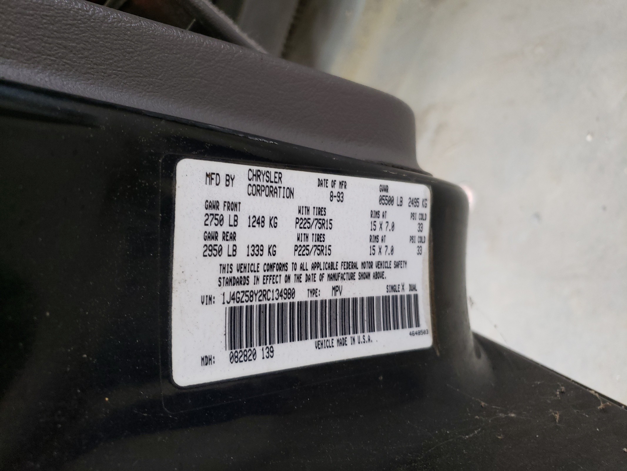 1J4GZ58Y2RC134980 1994 Jeep Grand Cherokee Laredo