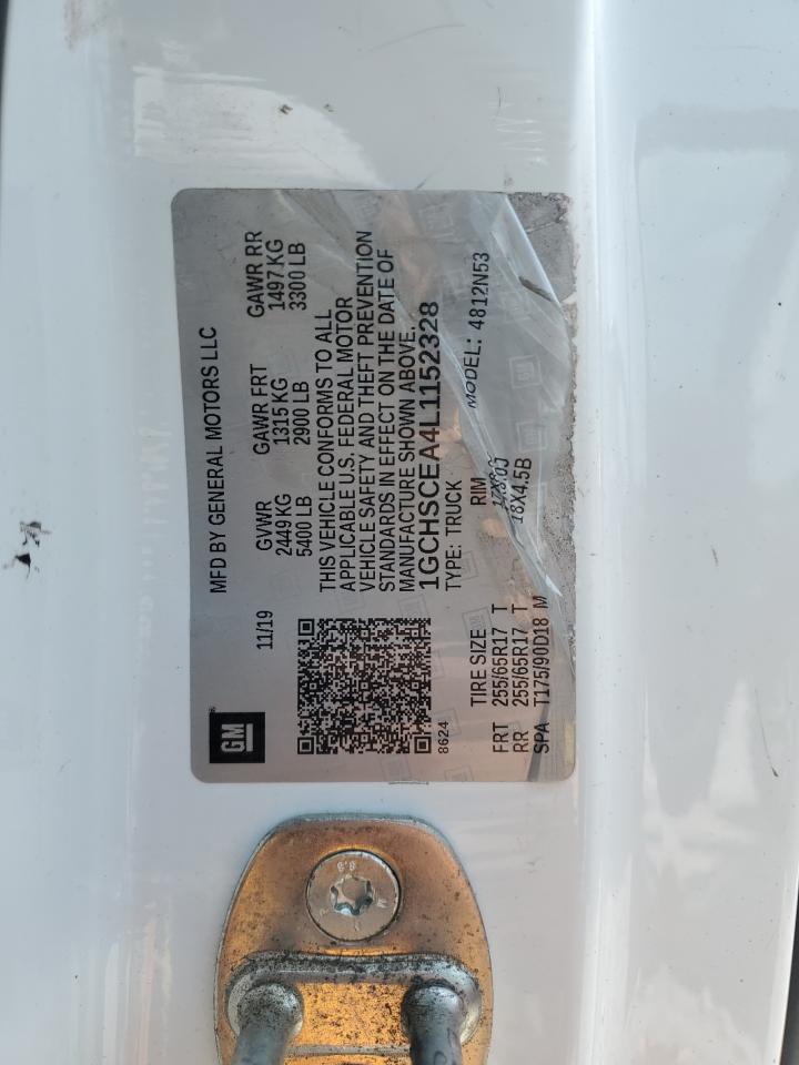 2020 Chevrolet Colorado Lt VIN: 1GCHSCEA4L1152328 Lot: 67406444