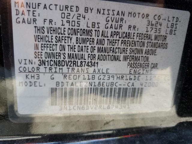 3N1CN8DV2RL874341 Nissan Versa S 12