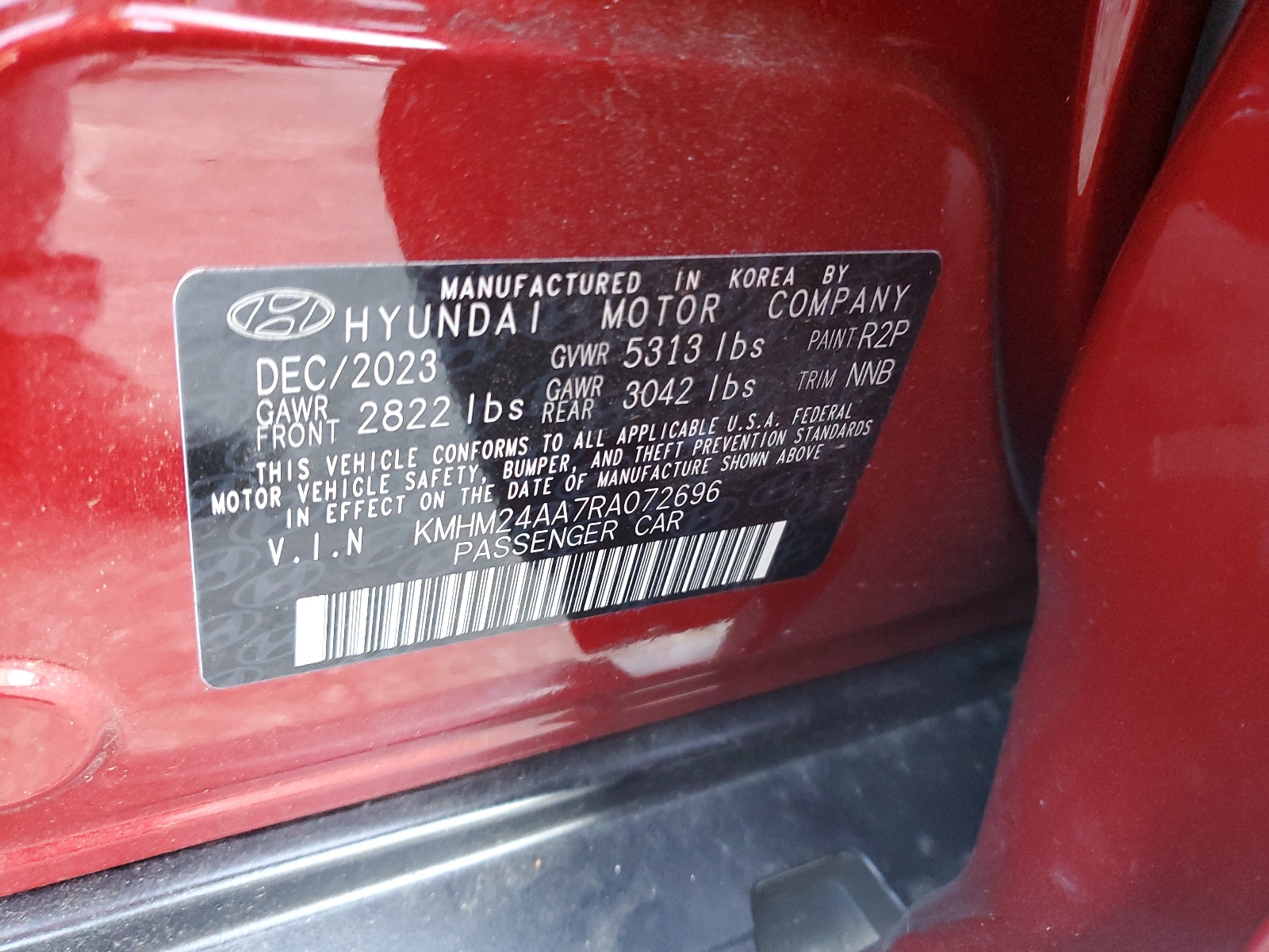 KMHM24AA7RA072696 2024 Hyundai Ioniq 6 Se