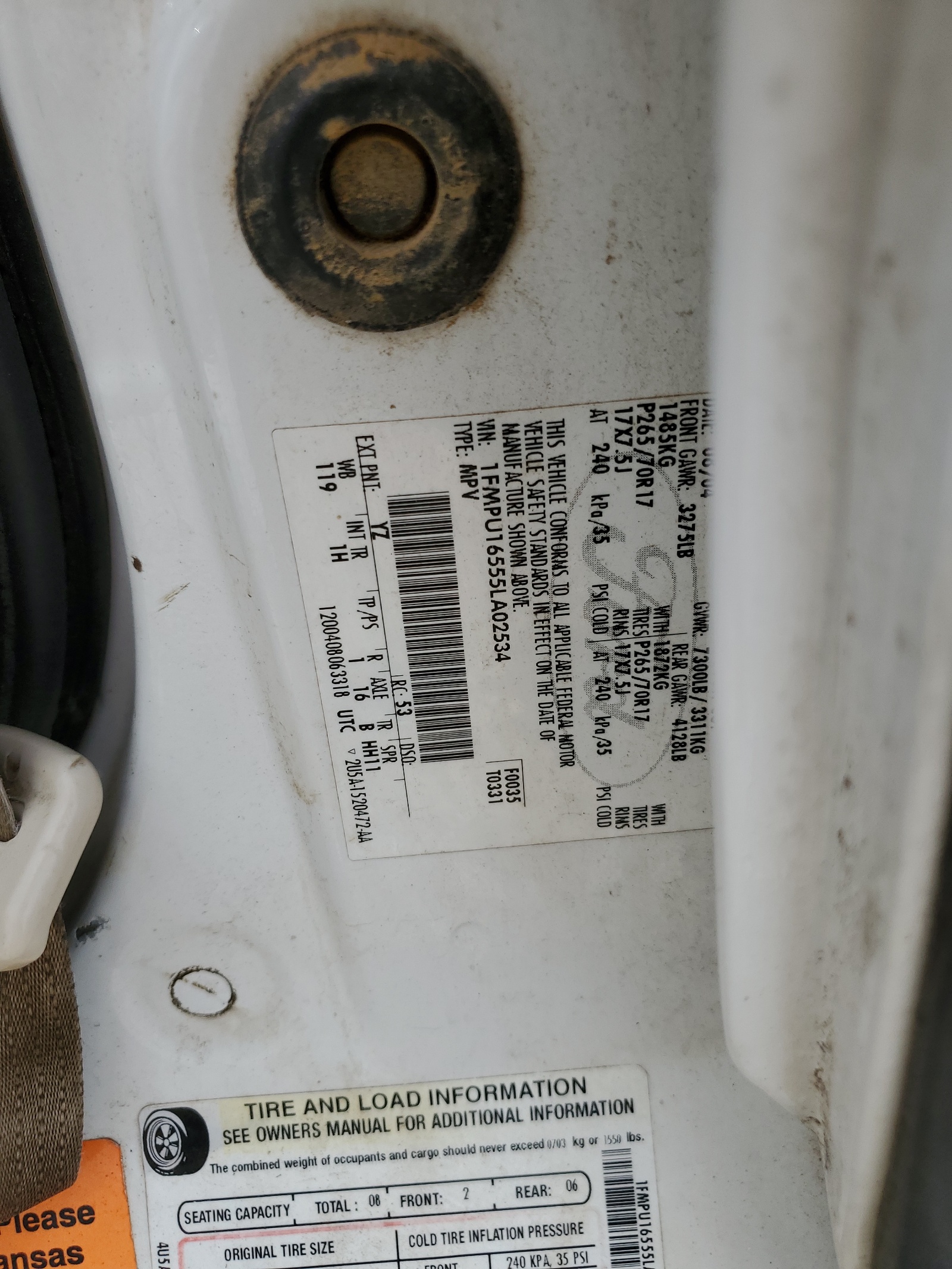 1FMPU16555LA02534 2005 Ford Expedition Xlt