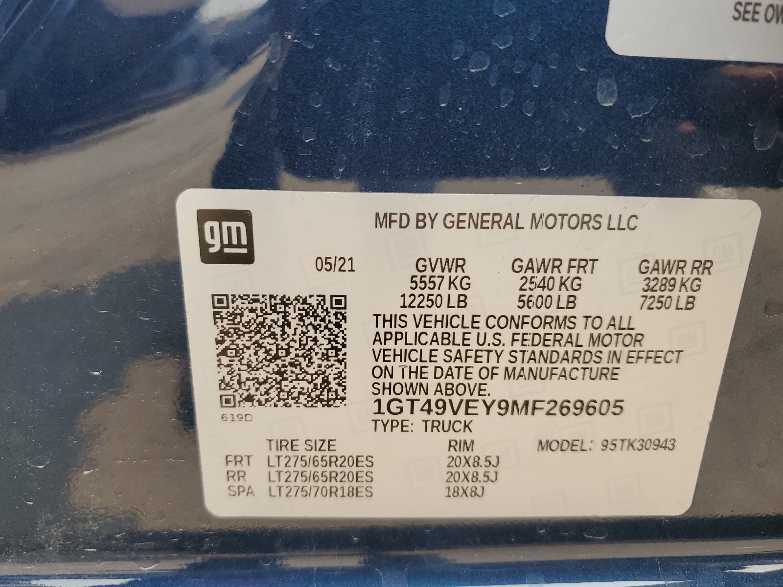 1GT49VEY9MF269605 2021 GMC Sierra K3500 At4