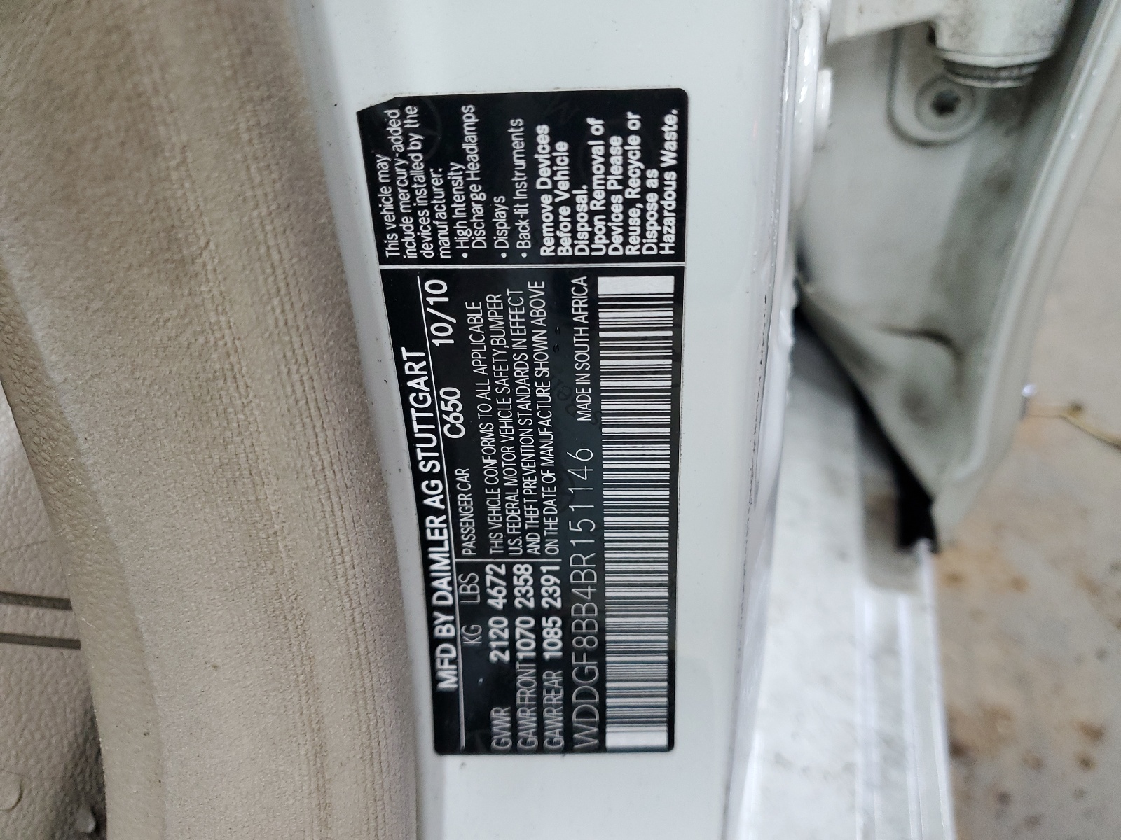 WDDGF8BB4BR151146 2011 Mercedes-Benz C 300 4Matic