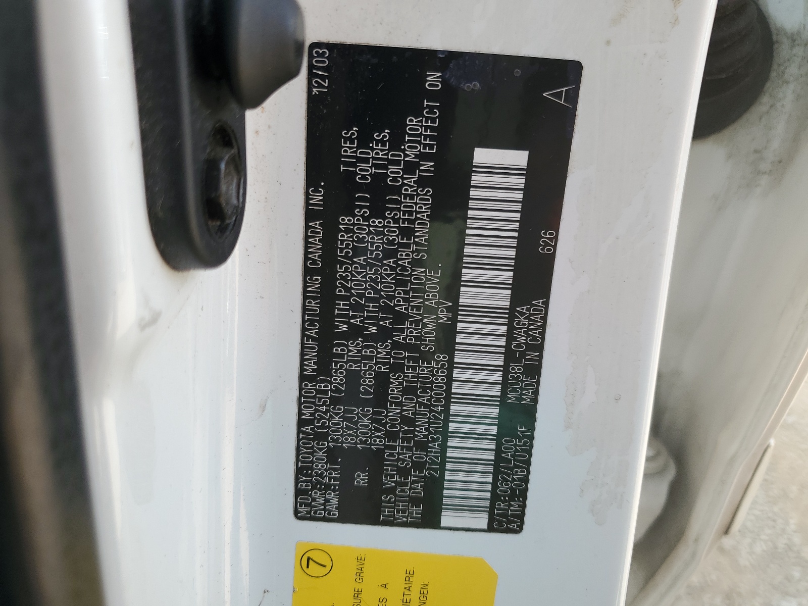 2T2HA31U24C008658 2004 Lexus Rx 330