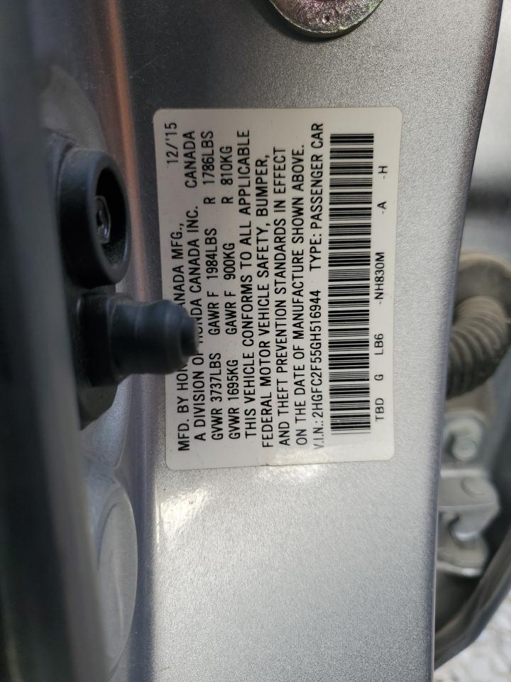 2HGFC2F55GH516944 2016 HONDA CIVIC - Image 15