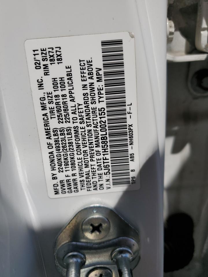 2011 Honda Accord Crosstour Exl VIN: 5J6TF1H58BL002155 Lot: 65164204