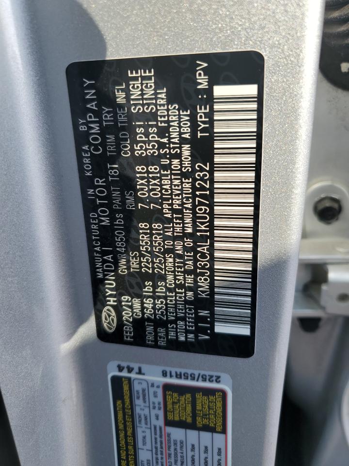 2019 Hyundai Tucson Limited VIN: KM8J3CAL1KU971232 Lot: 67738054