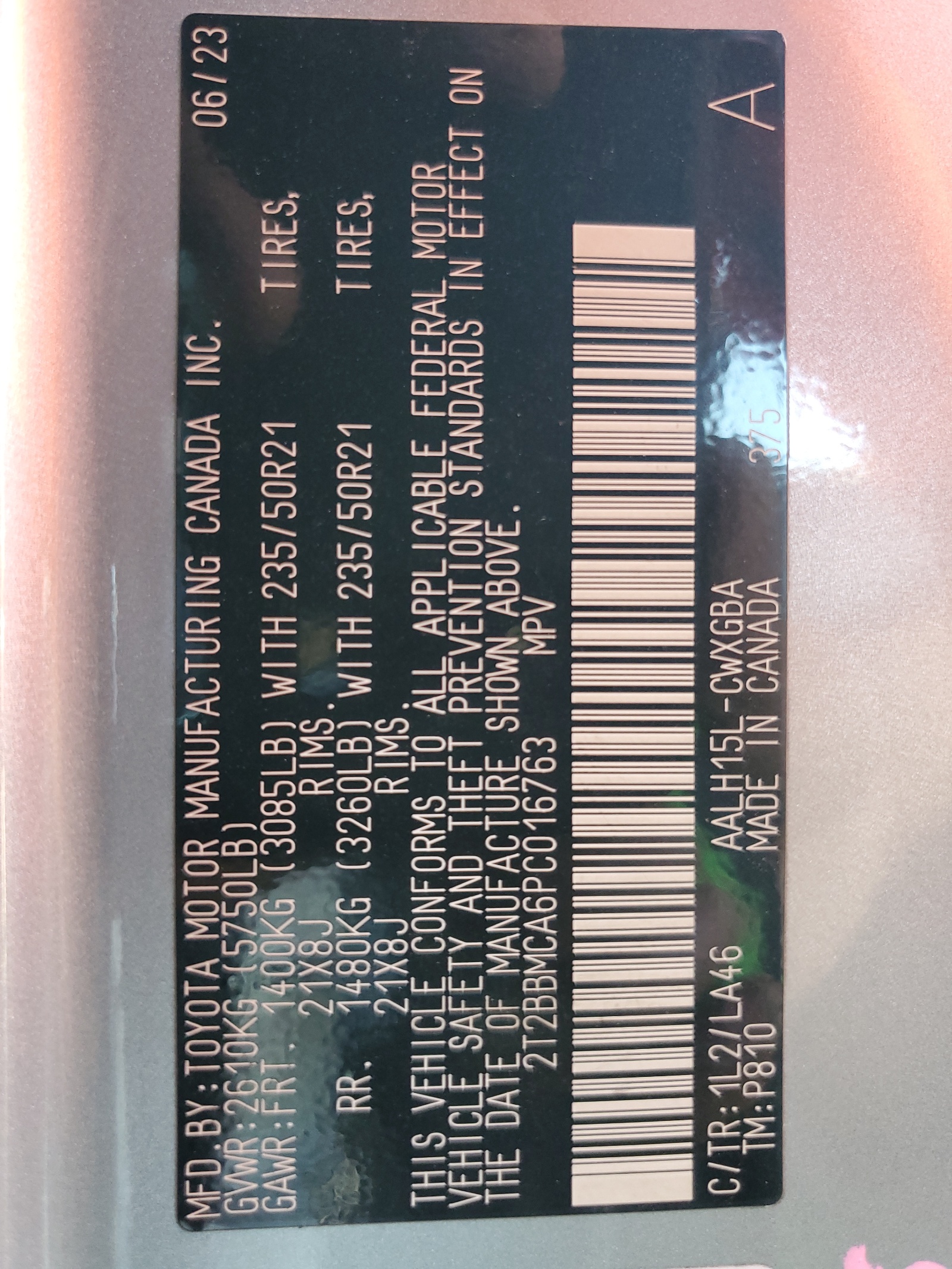 2T2BBMCA6PC016763 2023 Lexus Rx 350H Base