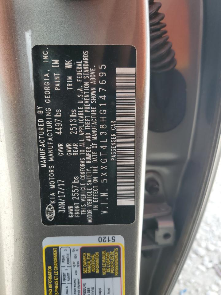 2017 Kia Optima Lx VIN: 5XXGT4L38HG147695 Lot: 67415354