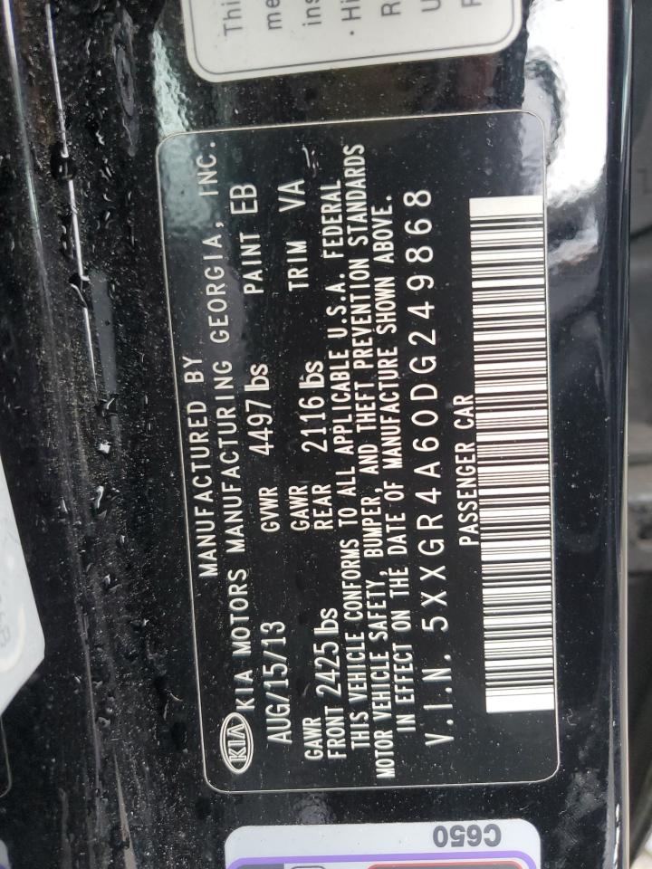 2013 Kia Optima Sx VIN: 5XXGR4A60DG249868 Lot: 67863654