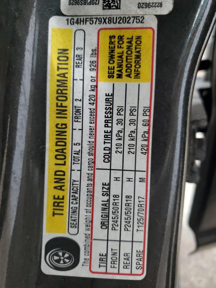 2008 Buick Lucerne Super Series VIN: 1G4HF579X8U202752 Lot: 68877154