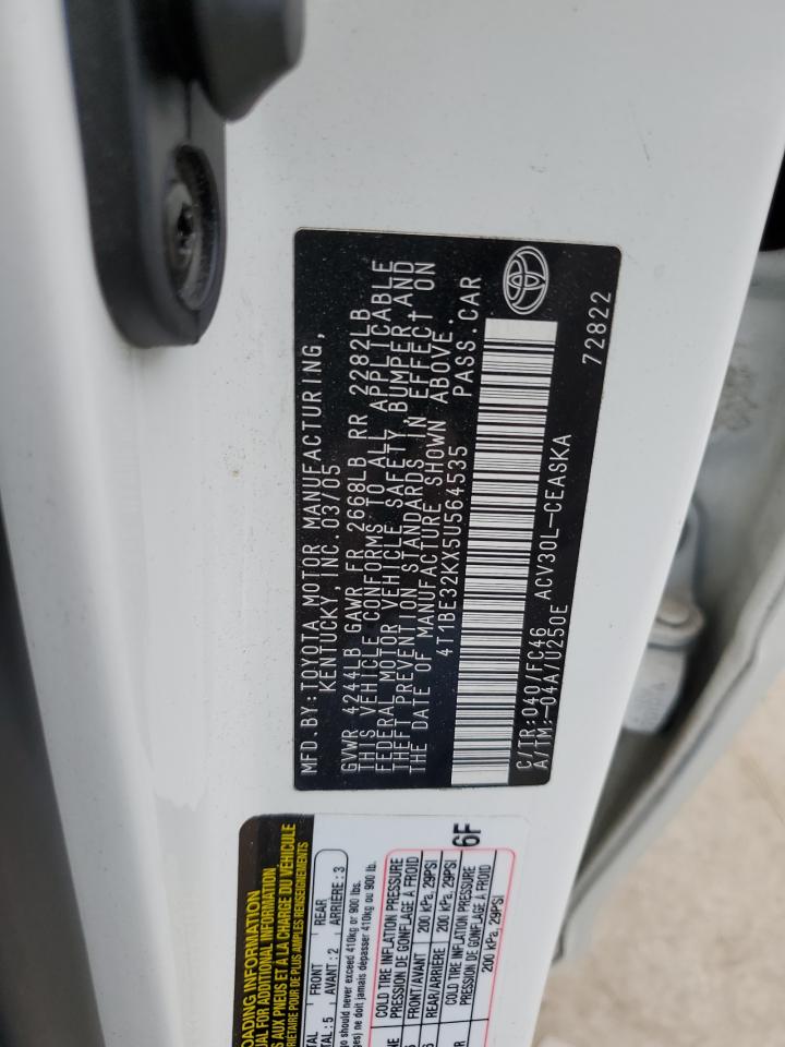 2005 Toyota Camry Le VIN: 4T1BE32KX5U564535 Lot: 66983514