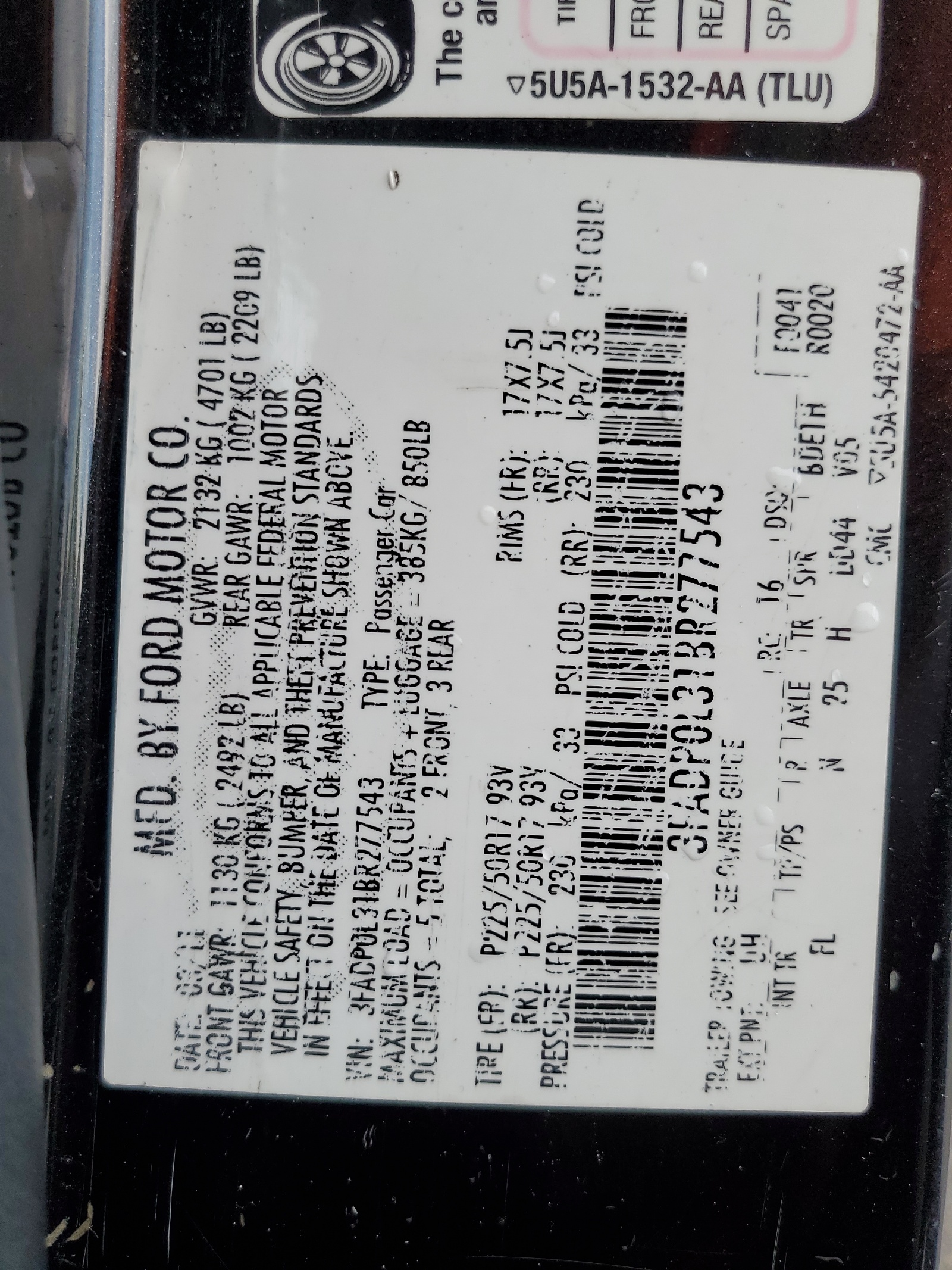 3FADP0L31BR277543 2011 Ford Fusion Hybrid