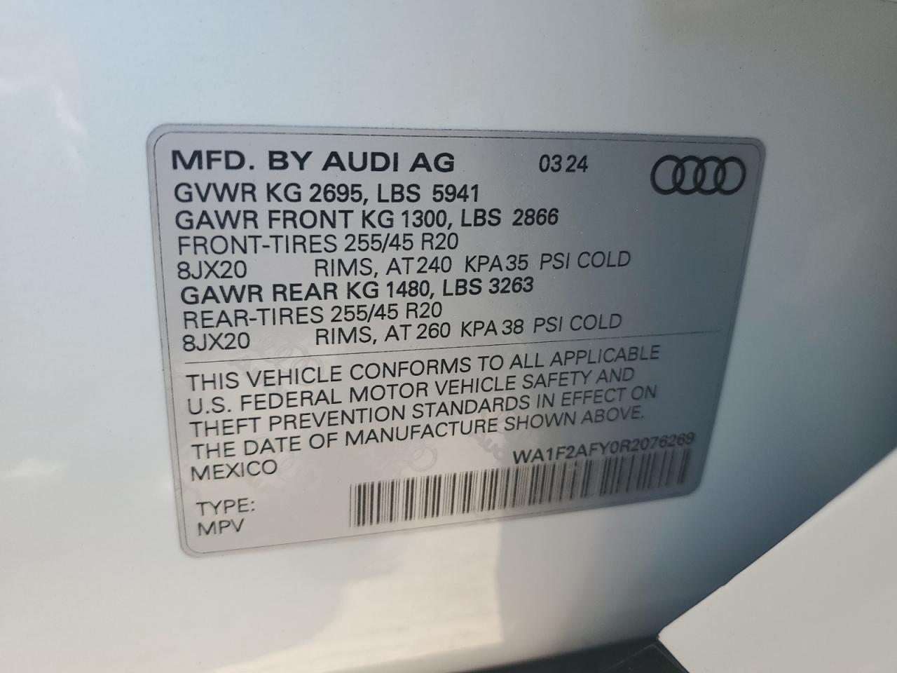 WA1F2AFY0R2076269 2024 Audi Q5 E Prestige 55