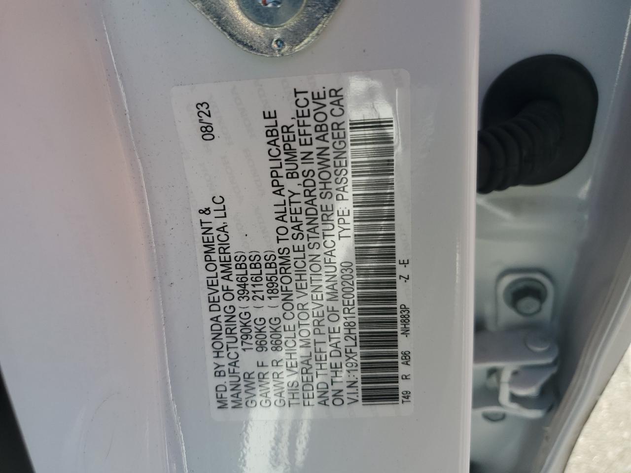 19XFL2H81RE002030 2024 HONDA CIVIC - Image 13