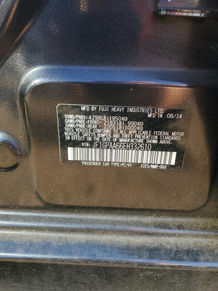 2014 Subaru Impreza VIN: JF1GPAA66EH332610 Lot: 66235904